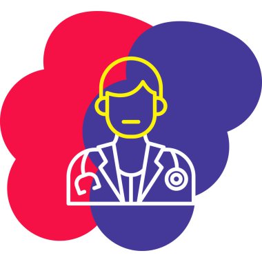 doktor simgesi, vektör illüstrasyonu