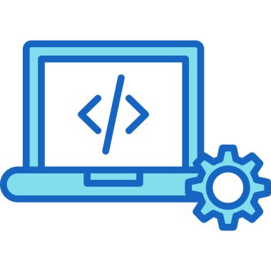 Web geliştirme renk çizgisi simgesi, geliştirme kavramı