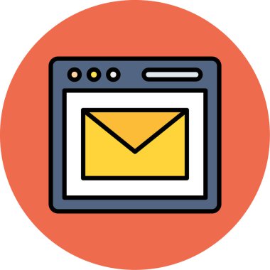 Doldurulmuş web e- posta simgesi - özet biçimi