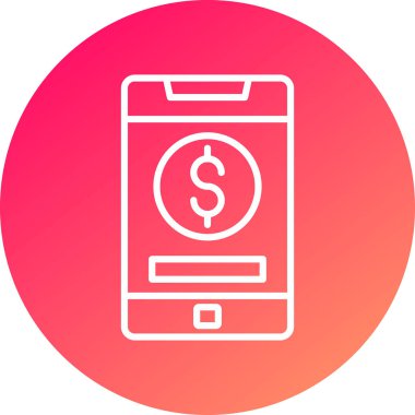 Akıllı telefon simgesinin vektör illüstrasyonu