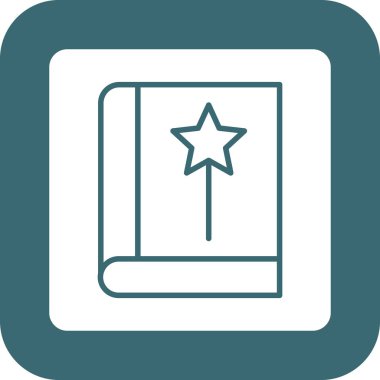 Kurgu Basit Vektör Simgesi İllüstrasyonu