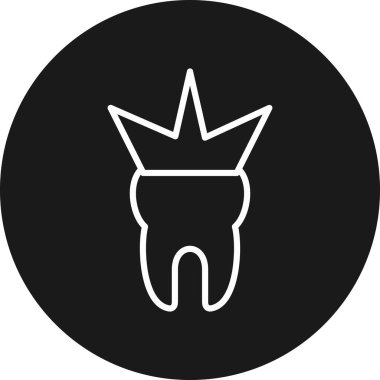 Kolayca değiştirilebilen ya da düzenlenebilen diş vektörü simgesi