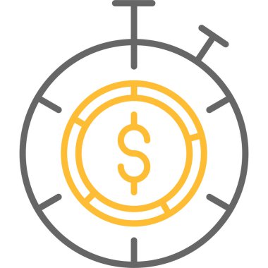 Dolar. Web simgesi basit illüstrasyon