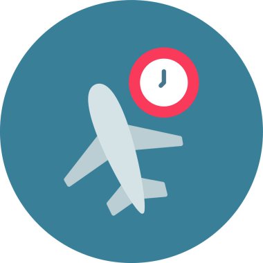 Uçuş Saati Basit Vektör Simgesi ResmiComment