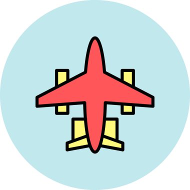 Uçak. Web simgesi basit illüstrasyon