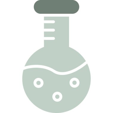 Kimya şişesi bilim simgesi ana hatları biçiminde