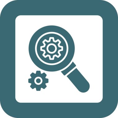 Arama vektörü glyph düz simgesi