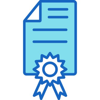 Sertifika. Web simgesi basit illüstrasyon