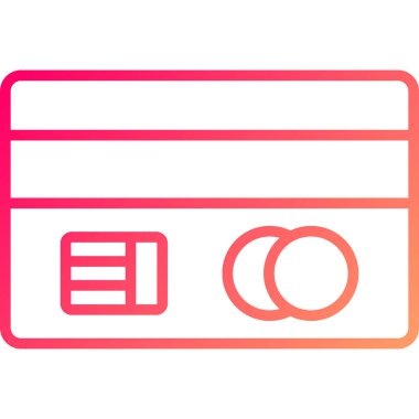 Kredi kartı simgesi vektör illüstrasyonu