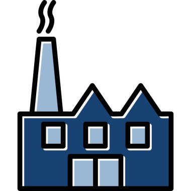 fabrika inşa vektör illüstrasyonu