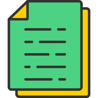 Belge. Web simgesi basit illüstrasyon