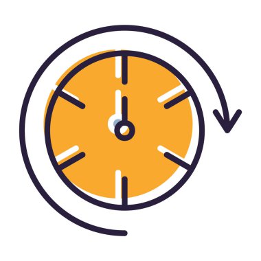 Zaman simgesi vektör illüstrasyonu