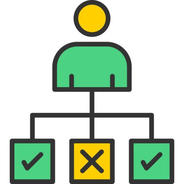 hiyerarşi. Web simgesi basit illüstrasyon