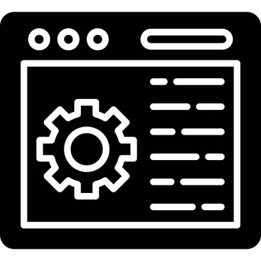 Moda biçimi izole edilmiş arkaplanda web ayarı simgesi