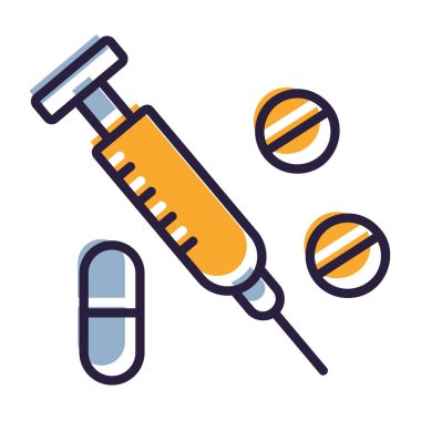 Enjeksiyon ikonu vektör illüstrasyonu