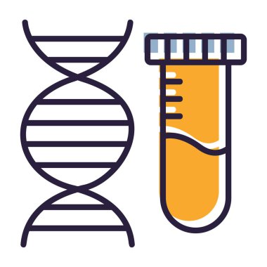 DNA DNA testi tüp vektör çizimi tasarımı