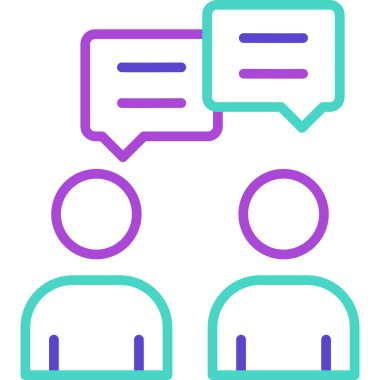 Konuşma baloncukları. Web simgesi basit illüstrasyon