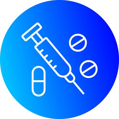 Aşı Simgesi Vektör İllüstrasyonu