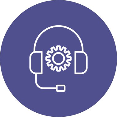 Kulaklık simgesinin vektör illüstrasyonu