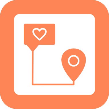 konum. Web simgesi basit illüstrasyon