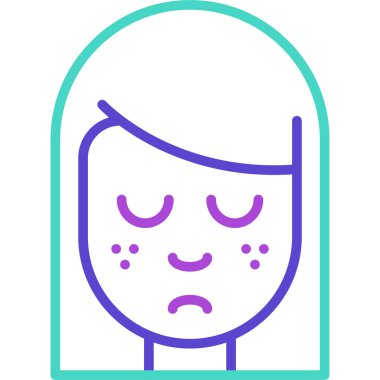 üzgün yüz simgesi, vektör illüstrasyon tasarımı