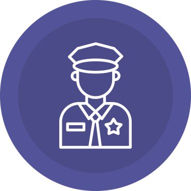 polis rozeti simge vektör çizim