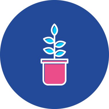 Bir bitki simgesinin vektör illüstrasyonu