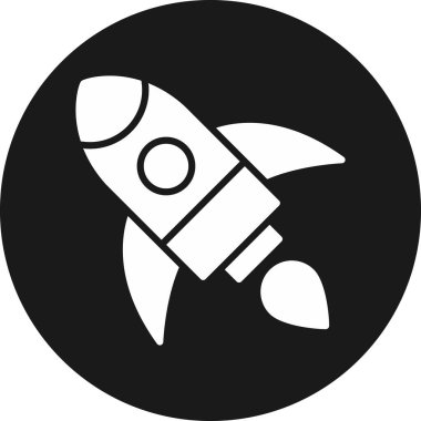 roket simgesi, vektör illüstrasyonu