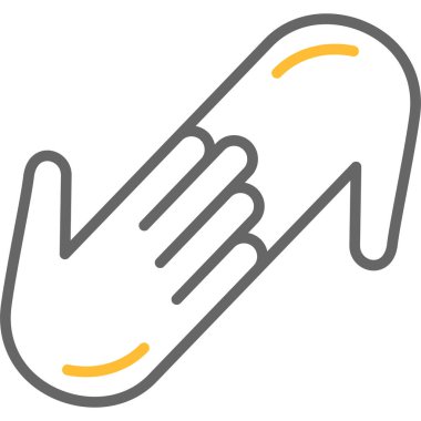 işaret parmağı el simgesi ana hat biçiminde