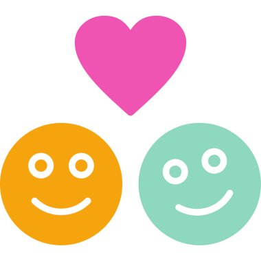 Gülümse. Web simgesi basit illüstrasyon