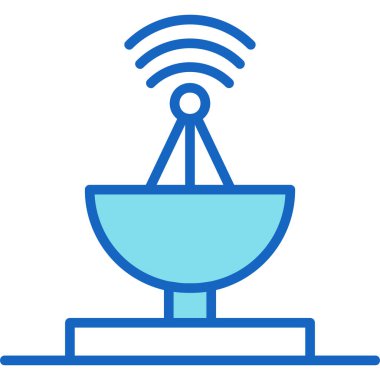 uydu anten simgesi, vektör illüstrasyonu