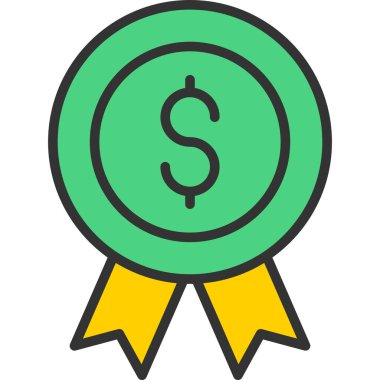 Madalya. Web simgesi basit illüstrasyon