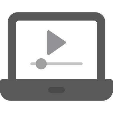 Bilgisayar monitör simgesini, basit vektör çizim