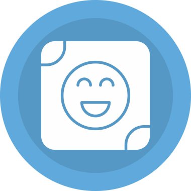 Gülümseme simgesi, vektör illüstrasyonu