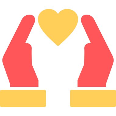 kalp düz simgesi, vektör, illüstrasyon