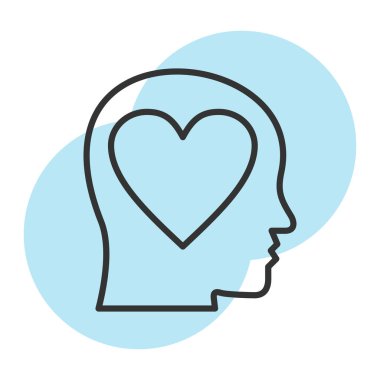 Kalp simgesi ile baş