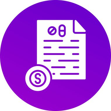 Kalem ve bozuk parayla bir kağıdın vektör çizimi