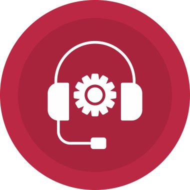 Bir kulaklık simgesinin vektör illüstrasyonu