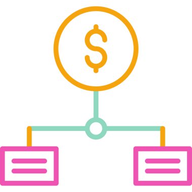 Para için. Web simgesi basit illüstrasyon