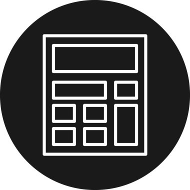 Hesap makinesi. Web simgesi vektör illüstrasyonu