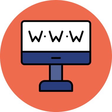 Web simgesi, vektör illüstrasyonu