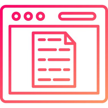 Belge simgesinin vektör illüstrasyonu