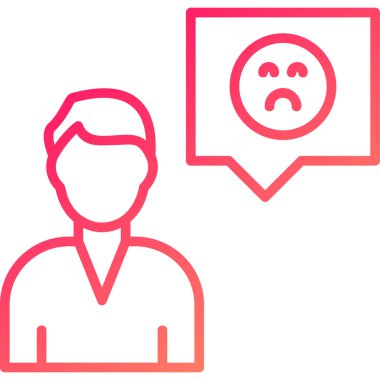 Üzücü. Web simgesi basit illüstrasyon