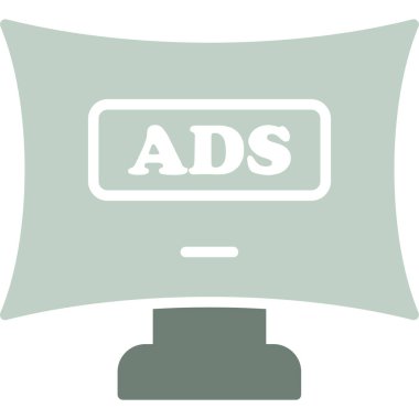 Reklam reklamları düz stil ikonu