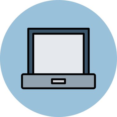 Dizüstü bilgisayar simgesi vektör çizimi