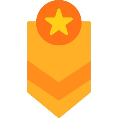 rozet ödülü simgesi düz stil