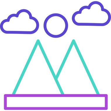 dağ ikonu vektör illüstrasyonu