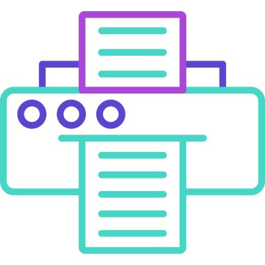 Yazıcı. Web simgesi basit tasarım