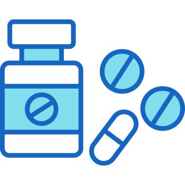 Haplar Şişe ikonu vektör illüstrasyonu