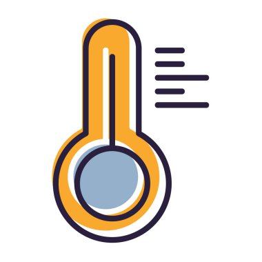 termometre simgesi vektör illüstrasyonu